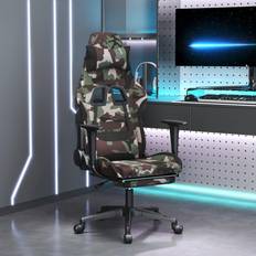 Fotstøtte Gaming stoler vidaXL Gaming Chair with Footrest Camouflage and Black Fabric