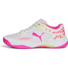 Puma Racket Sport Shoes Puma Solarcourt Rct Shoes White,Pink Woman