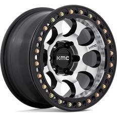 KMC Machined Matte Black KM237 Riot Beadlock Wheel KM237DB17905038N