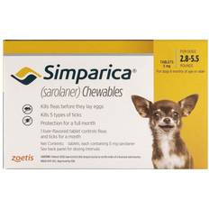 Pets Simparica Oral Flea & Tick Preventive For Dogs 2.8-5.5 Lbs