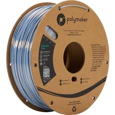 Polymaker Silk PLA Filament 1.75mm Metallic PLA Silver Filament, 1kg PLA 1.75 Cardboard Spool PLA Silk Silver Shiny Filament 1.75mm, Print with Most Printers Using 3D Filaments