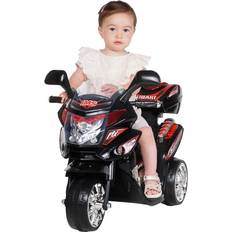 Kindermotorrad C051, Kinder-Elektro-Motorrad mit 12-Watt-Motor, LED-Scheinwerfer, 2-Gang-Getriebe Schwarz