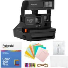 Instant Cameras Polaroid 600 OneStep Flash Instant Camera with Color 600 Film & Accessory Bundle