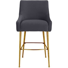 Gold Chairs TOV Furniture Beatrix Pleated Bar Stool