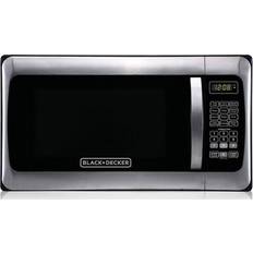 Gray Microwave Ovens Black & Decker 20.2" Black, Gray, Silver