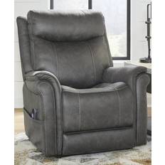 Polyester Gaming Chairs Ashley Lorreze Gray Power Lift Recliner Gray