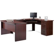 Cherry wood office desk Office Depot Broadstreet U-Shaped Cherry Writing Desk 92x65"