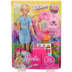 Barbie Toys Mattel Barbie Travel Doll Blonde FWV25