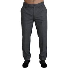 Dolce & Gabbana Gray Dress Denim Trousers Cotton Men's Pants