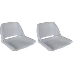 Båtstiger vidaXL 2x Boat Seats Foldable Backrest No Pillow Grey Sailing Boats Parts