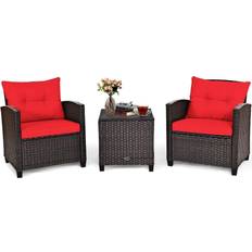 Outdoor Lounge Sets Costway 3-Piece Outdoor Lounge Set