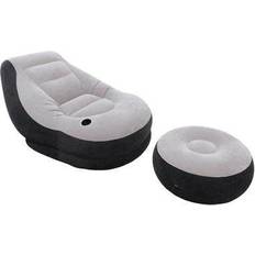 Inflatable Mattress Intex Inflatable Ultra Lounge Chair With Cup Holder And Ottoman Set 3 Pack