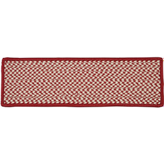 Polypropylene Stair Carpets Colonial Mills OT79A008X028S Houndstooth Tweed Sangria Stair Red, Brown