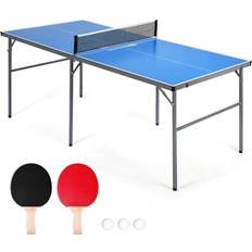 Table Tennis Costway Portable Tennis Ping Pong Folding Table