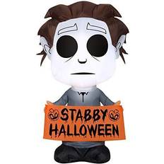 Inflatable Decorations 3.5Ft AirblownÂ® Inflatable Halloween Universal Studios Myers with Sign