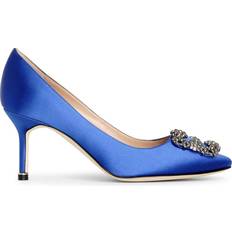 Women Heels & Pumps Manolo Blahnik Hangisi 70 Satin - Blue