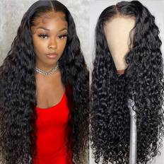 Cheetahbeauty 13X6 HD Deep Wave Lace Front Wigs 30 inch 10A Natural Black