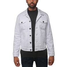 Men - Overshirts - White Outerwear X-Ray Men's Slim Washed Denim Jacket White White