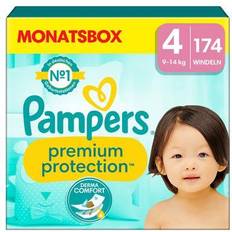 Pampers Bleier Pampers premium protection bleer str.4 9-14kg månedskasse 2.42 DKK/1 stk