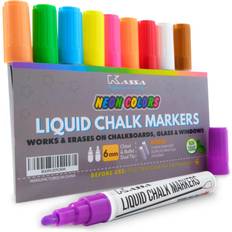 Chalkola Liquid Chalk Markers & Metallic Colors Pack of 16 Chalk Pens - for  Chalkboard, Blackboards, Window, Glass, Bistro | 6mm Reversible Bullet 