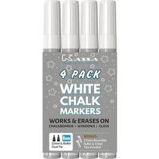 Kassa Pastel Chalk Markers - Pack of 12 - Erasable Chalkboard Pens