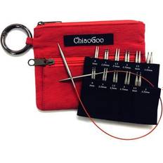 ChiaoGoo twist shorties red lace interchangeable knitting needles set 2"&3" tips