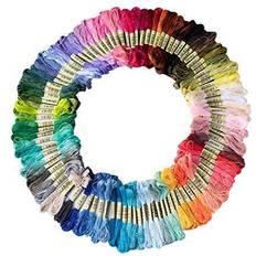 Friendship bracelet string 50 skeins rainbow color embroidery floss cross sti