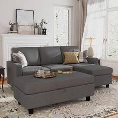 Honbay Reversible Sectional L-Shaped Sofa 78.5" 3 3 Seater