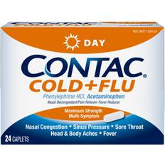 Cold medicine without acetaminophen CONTAC Cold + Flu Maximum Strength Acetaminophen Relief