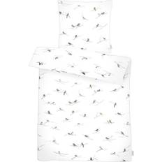 Apelt Winterwelt Birds GOTS Bettwsche-Set Bettbezug Grau, Weiß (200x)