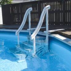 Pool Ladders Confer Plastics CCXAG 4-Step Above Ground Swimming Pool Entry Steps w/ 3 Sand Weights