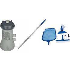 Intex Pool Pumps Intex 1000 gph pool cartridge pump & maintenance kit with vacuum skimmer