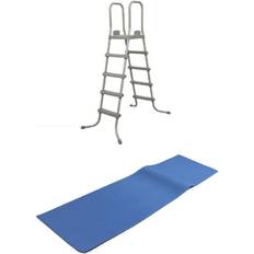 Bestway Pool Ladders Bestway 52 in SteelPool Ladder w/ No-Slip 9x36-in. Vinyl Pool Ladder Mat