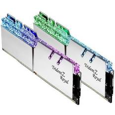 RAM Memory G.Skill 32GB DDR4 Trident Z Royal Silver 3600Mhz PC4-28800 CL14 1.45V Dual Channel Kit 2x16GB F4-3600C14D-32GTRS