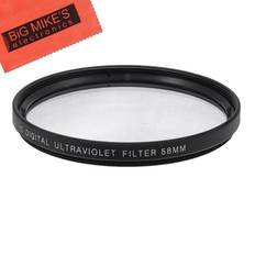 Camera Lens Filters Canon 58mm uv filter for rebel t5, t6, t6i, t7i, t8i, eos 80d, eos 90d, eos 7