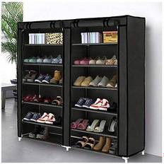 Yitahome  Metal Shoe Cabinet 4 Tiers For Entryway Shoe Organizer In White