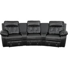 Leathers Sofas Flash Furniture Reel Comfort Series Black 117 3 Seater