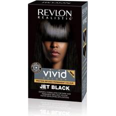 Black Color Bombs Revlon Realistic Vivid Colour Protein Infused Permanent Color Hair Dye with Color Lock Jet