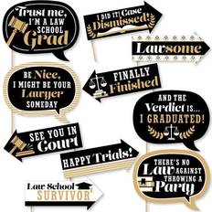 Party Supplies Big Dot of Happiness Photoprops Future Lawyer Graduation Party 10-pack