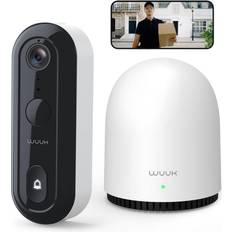 Smart doorbell without camera Video doorbell camera, 2k hdr, wuuk smart doorbell camera wireless battery po