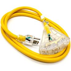 12 awg extension cord Watt's wire 12 awg grounded 6ft heavy duty multi outlet sjtw extension cord 2'