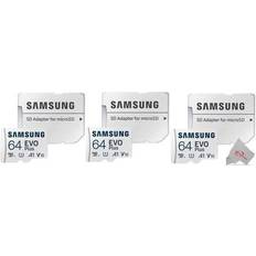 Samsung Memory Cards Samsung 3x 64GB EVO Plus UHS-I microSDXC Memory Card with SD Adapter