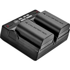 Batteries & Chargers Bm 2-pack of lp-e6n batteries and dual battery charger for canon eos r, eos r5