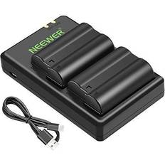 Neewer 2 pieces 2100mah replacement li-ion battery for nikon en-el15 and charger