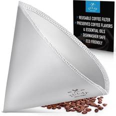 Zulay Kitchen Coffee Filters Zulay Kitchen Reusable Stainless Steel Pour over #4