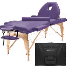 Saloniture Professional Portable Massage Table with Backrest Lavender