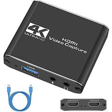 Capture & TV Cards Capture card, audio video capture card with microphone 4k hdmi loop-out, 1080