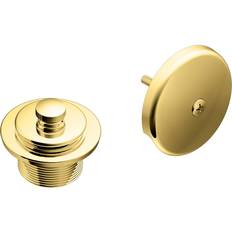 Moen push-n-lock waste and overflow trim, polished gold t90331p
