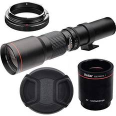 Camera Lenses Vivitar High-Power 500mm/1000mm f/8 Manual Telephoto Lens for Canon EOS 80D, EOS 90D, Rebel