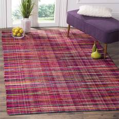 Safavieh Rag Rug Collection Red, Multicolor 72x72"
